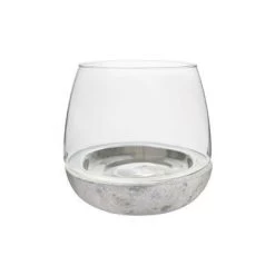 6-Inch Opening Size Crystal Cement/Glass Terrarium
