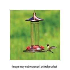 12-Ounce Glass Copper 4-Port Bird Feeder