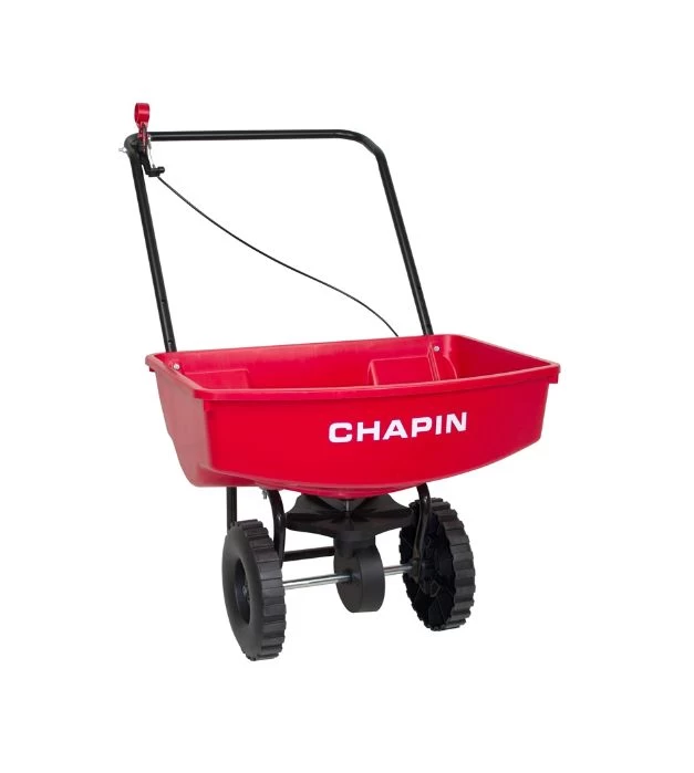 65-Pound Red Lawn Spreader