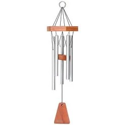 17-Inch 5-Tube Silver Wind Chime