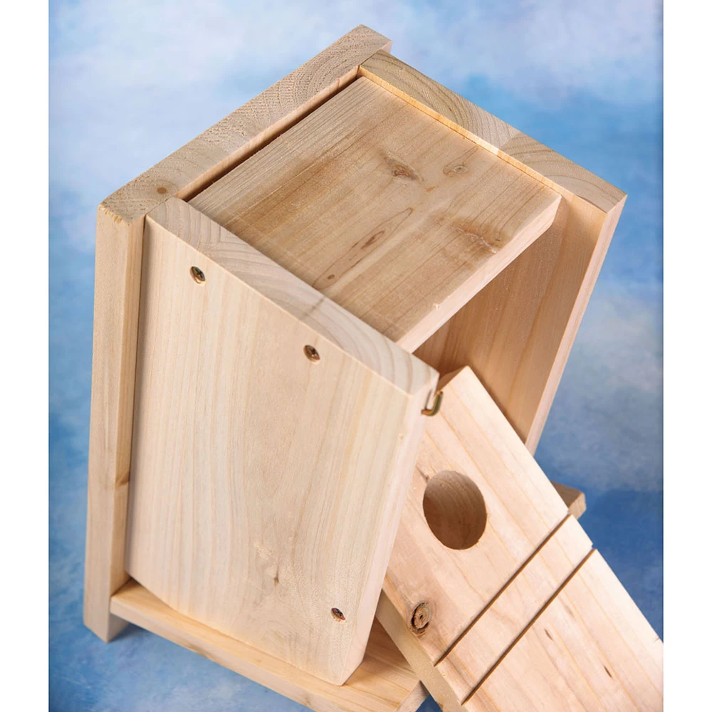 6.1 X 5-1/2 X 9-Inch Cedar Wood Wren/Chickadee Nesting House