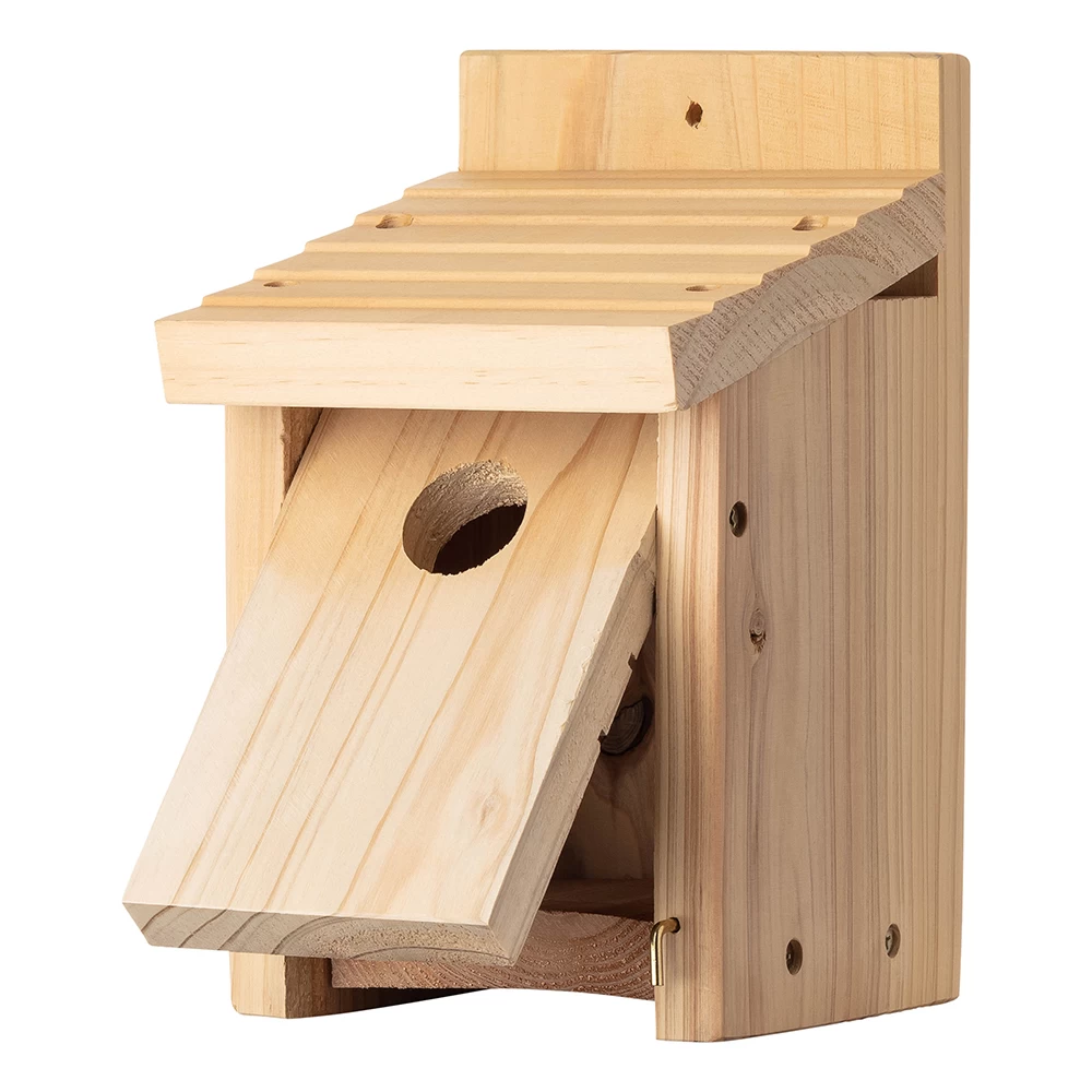 6.1 X 5-1/2 X 9-Inch Cedar Wood Wren/Chickadee Nesting House - Image 3