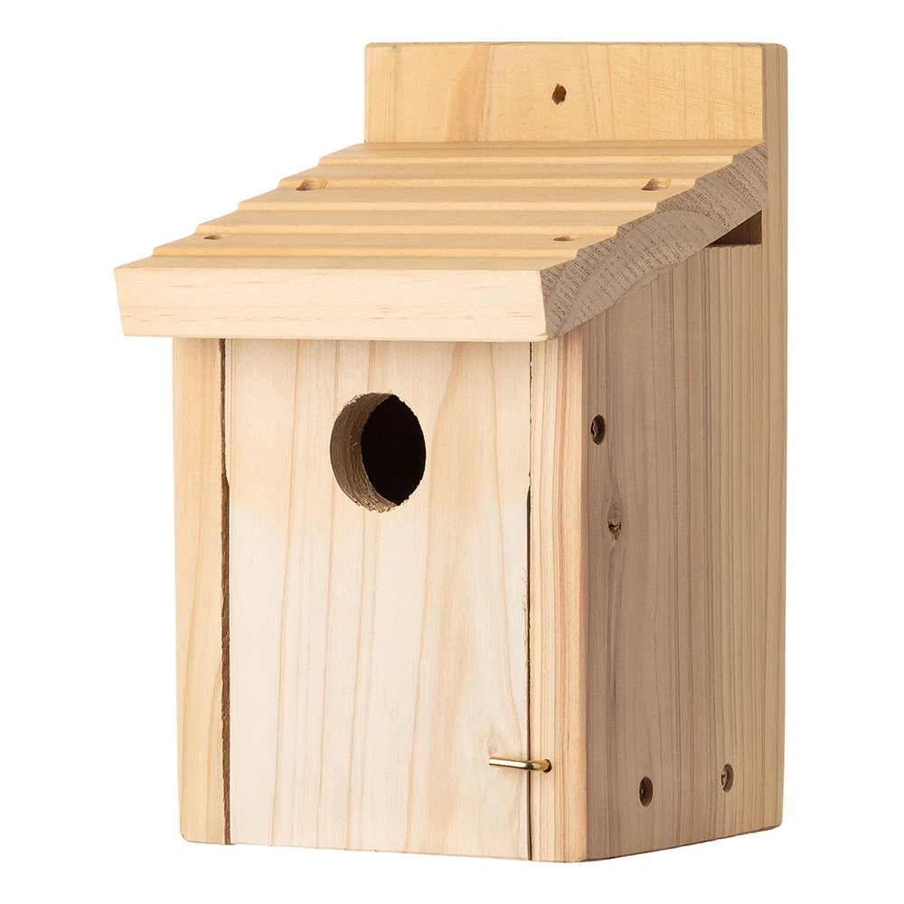 6.1 X 5-1/2 X 9-Inch Cedar Wood Wren/Chickadee Nesting House - Image 5