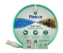 5/8-Inch X 50-Foot Green Heavy Duty 5-Ply Forever Garden Hose