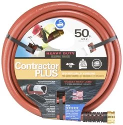 3/4-Inch X 50-Foot Gray Heavy Duty Contractor Plus Garden Hose