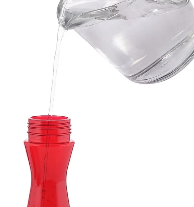 8-Ounce Red Glass Pinch-Waist Hummingbird Feeder - Image 6