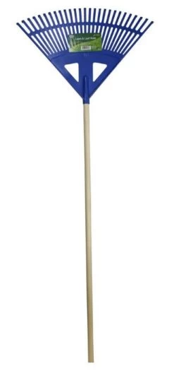 27 Tine 22-Inch Wide 48-Inch Hardwood Handle Lawn And Leaf Rake