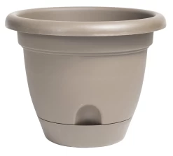 8-Inch Lucca Pebble Stone Self-Watering Plastic Planter