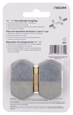 5/8 To 3/4-Inch Hose Mender Coupling