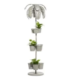 16 X 55-Inch Contemporary Gray Metal Planter