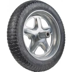 16-Inch Flat Free Replacement Spoked Wheelbarrow Tire