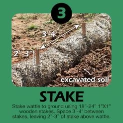 8 Inch X 8 Inch Straw Wattle Pallet