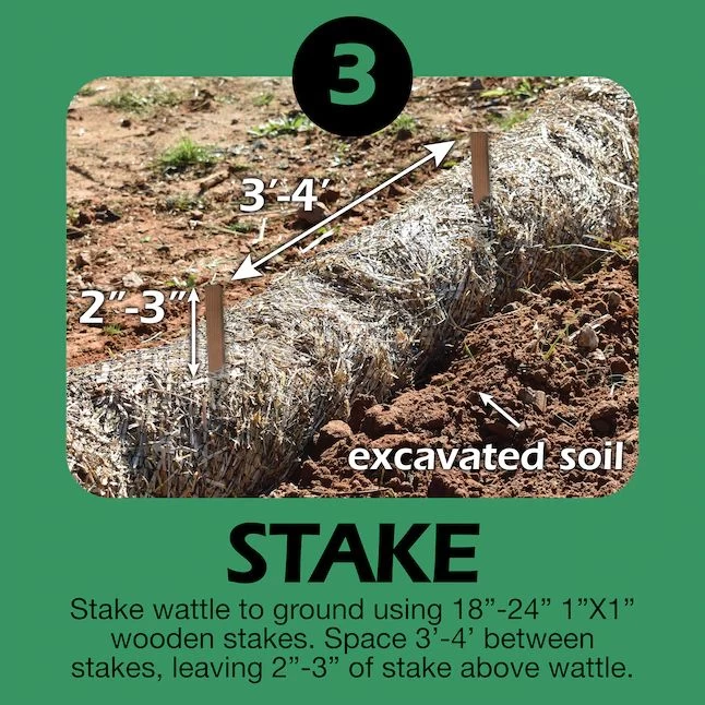 8 Inch X 8 Inch Straw Wattle Pallet