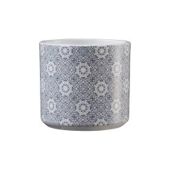 3.1-Inch Mosaic Blue-Gray Livorno Ceramic Pot
