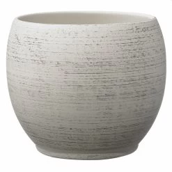 5.9-Inch Wood Optics Gray Alberta Fashion Indoor Ceramic Pot