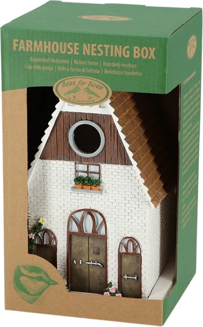 ESSCHERT DESIGN Farmhouse Resin Birdhouse