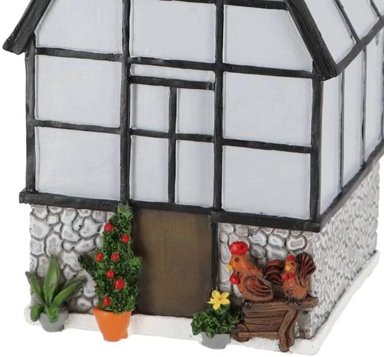 ESSCHERT DESIGN Greenhouse Resin Birdhouse