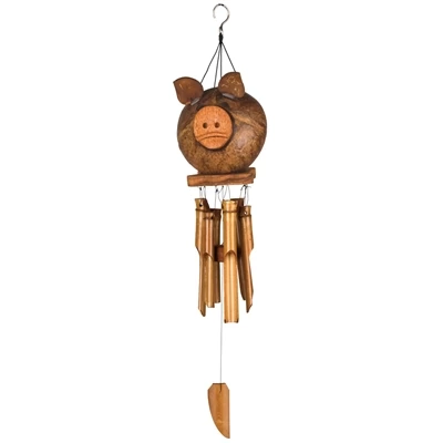 22-Inch Coco Pig Bamboo Wind Chime - Image 2