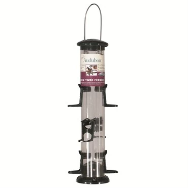 Audubon Green Plastic 6-Port Tube Bird Feeder - Image 5