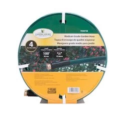 5/8-Inch X 100-Foot Green 4-Ply Medium Duty Garden Hose