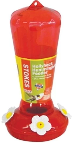Stokes Hollyhock Hummingbird Feeder With 27-Ounce Capacity