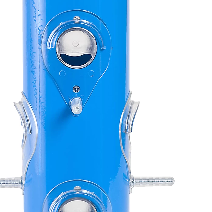 Blue Metal Tube Bird Feeder, 1-Ounce Seed Capacity - Image 2