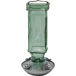 Rustic Farmhouse Glass Hummingbird Feeder