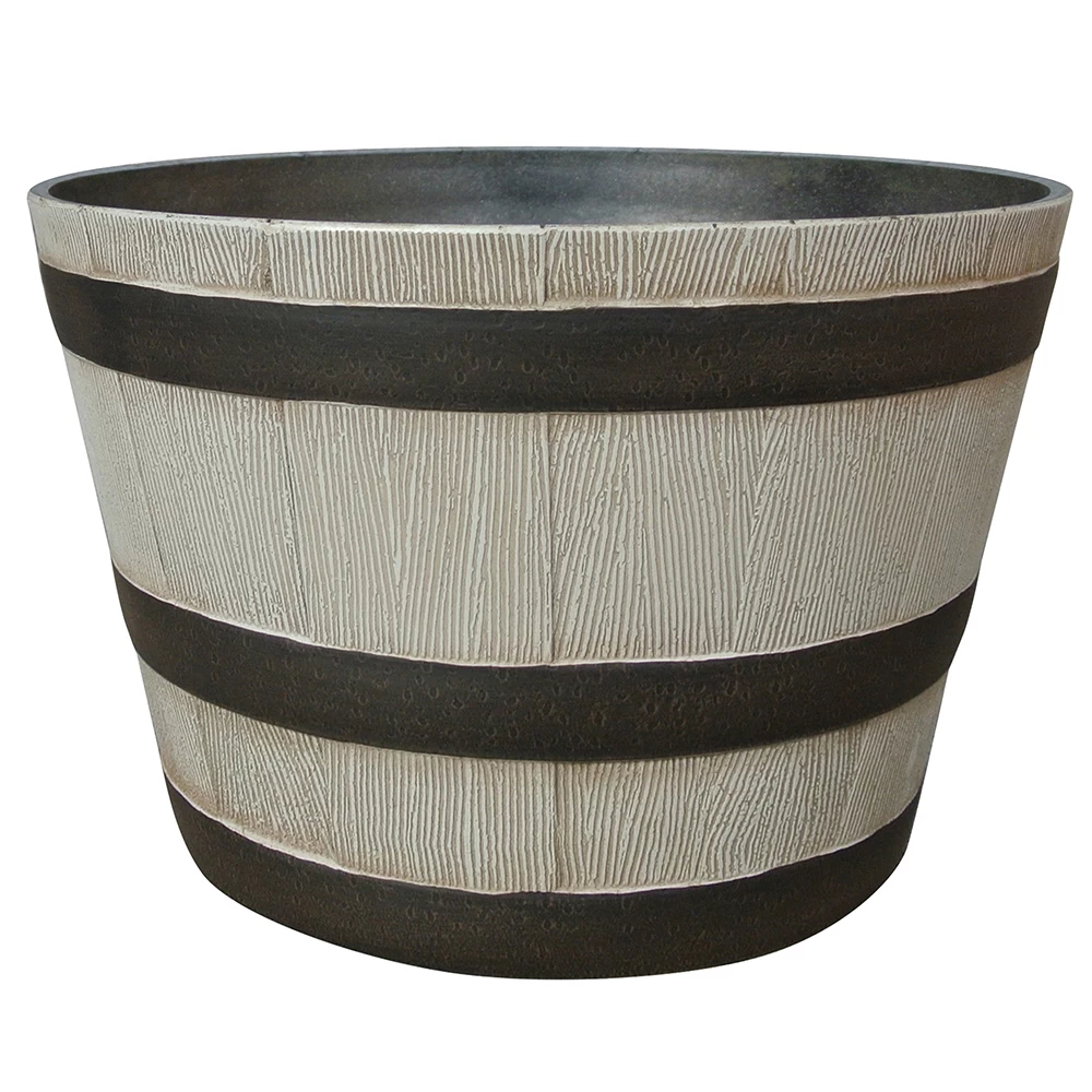 15.5-Inch Birchwood Whiskey Barrel Planter - Image 2