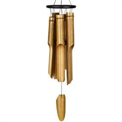 35-Inch Black Ring Bamboo Wind Chime - Image 2