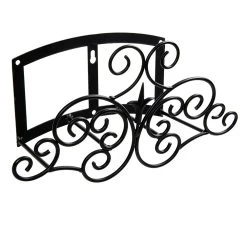 Classic Finial & Scroll Hose Hanger Black