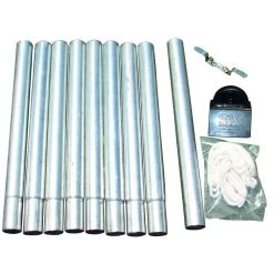 1.9-Diameter Round Galvanized Steel Pole