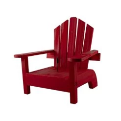 Lake & Cabin Red Adirondack Chair Squirrel Feeder