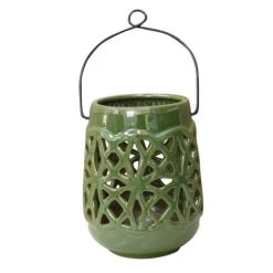 8-Inch Green Talia Lantern