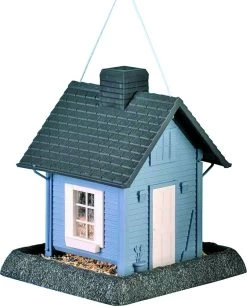 Blue Cottage Birdfeeder